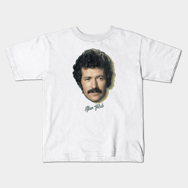 Alex Trebek  Retro Vintage Kids T-Shirt by DudiDama.co